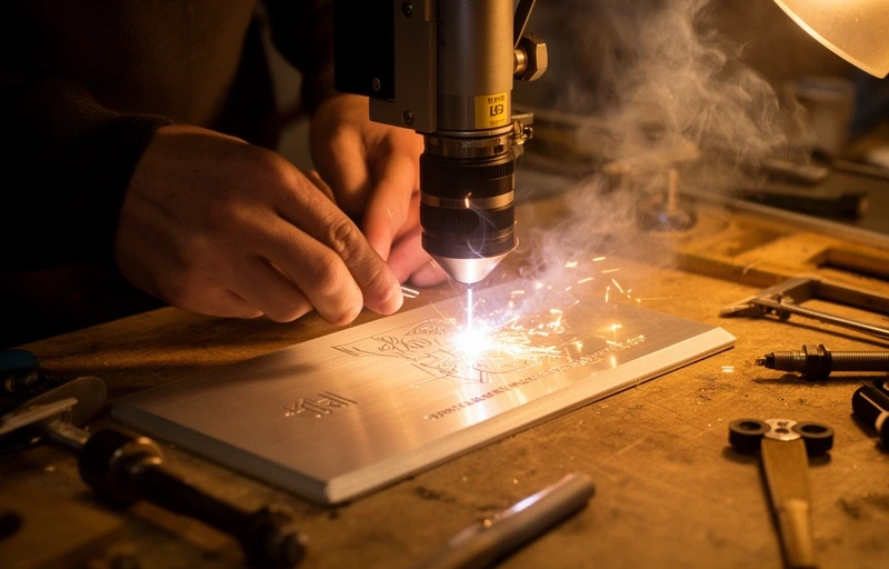 Machine de gravure laser en action